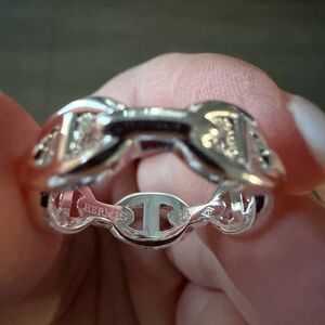 Sterling Silver Linked Chain Ring - Silver
Sold